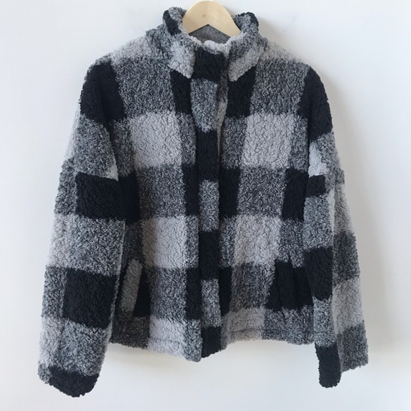 andthewhy Jackets & Blazers - NWT andthewhy buffalo check sherpa jacket